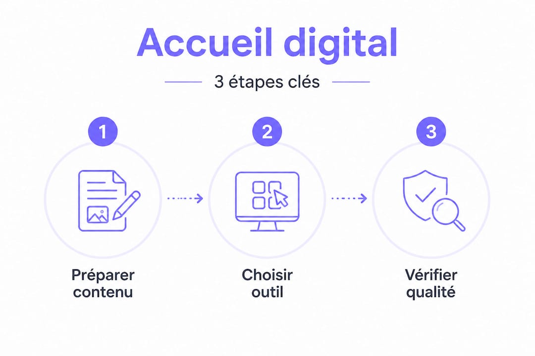 Schéma du parcours d’accueil digital pour la location