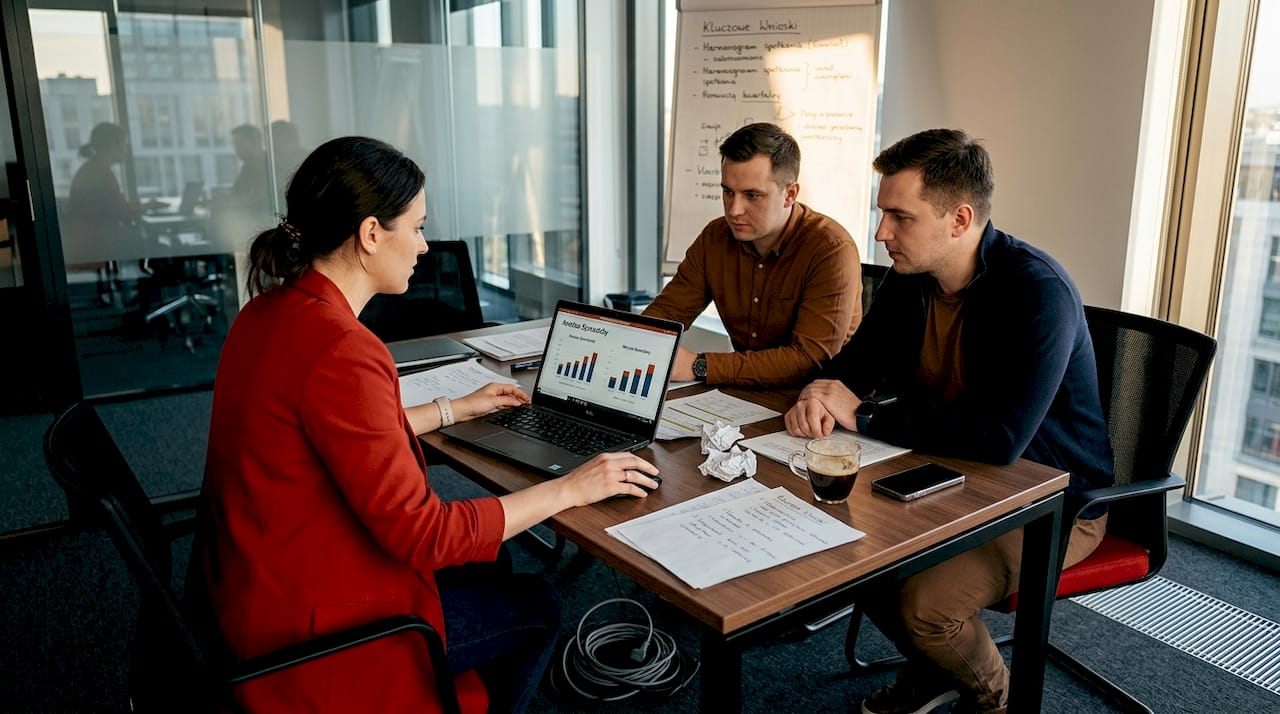 Employees attending a security training session