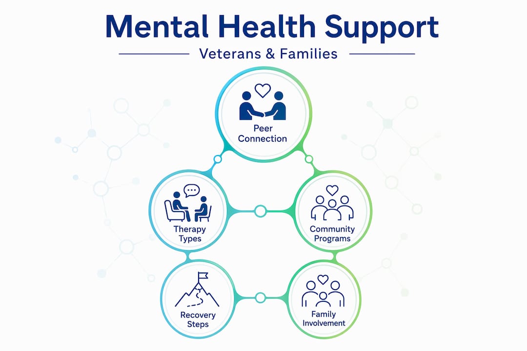 Mental health support hierarchy for veterans
