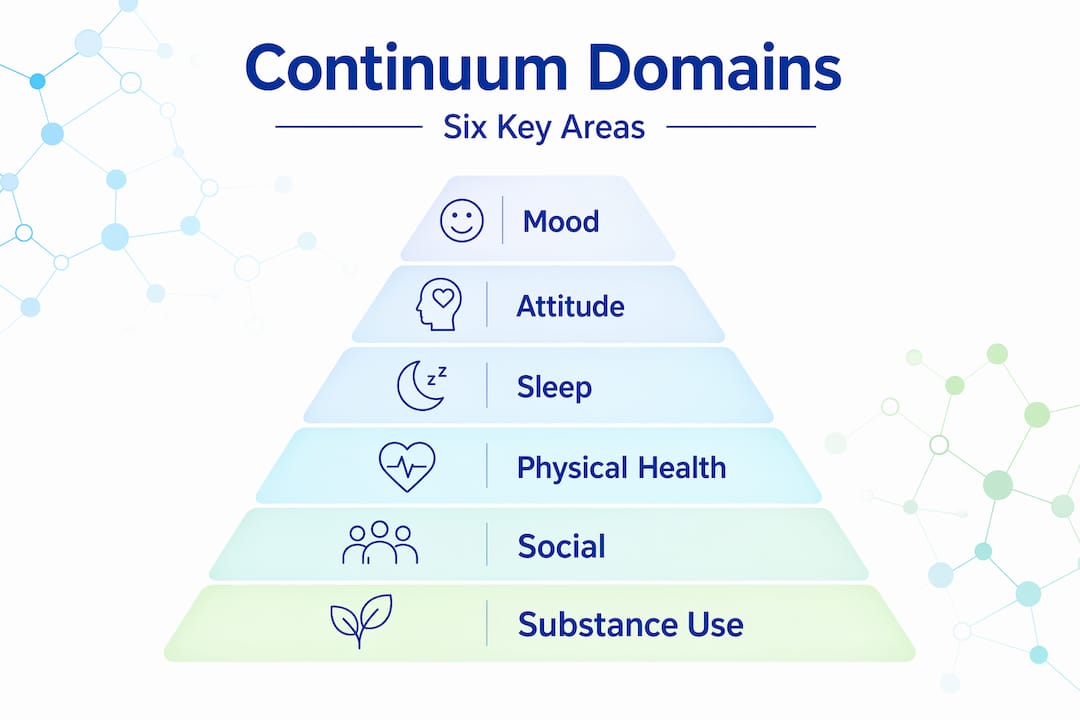 Hierarchy pyramid of continuum domains