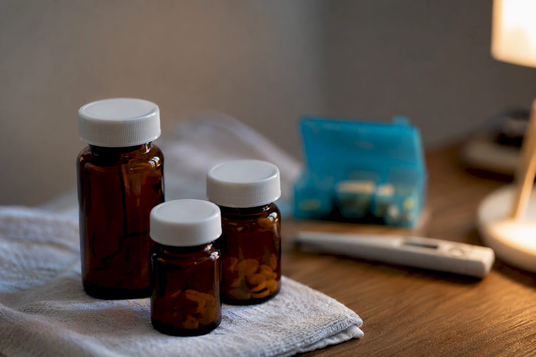 Antipsychotic medication bottles with medical monitoring tools
