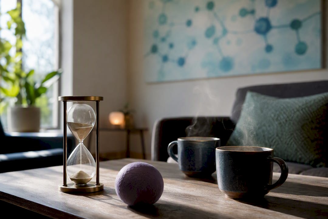 Therapy tools arranged for couples session