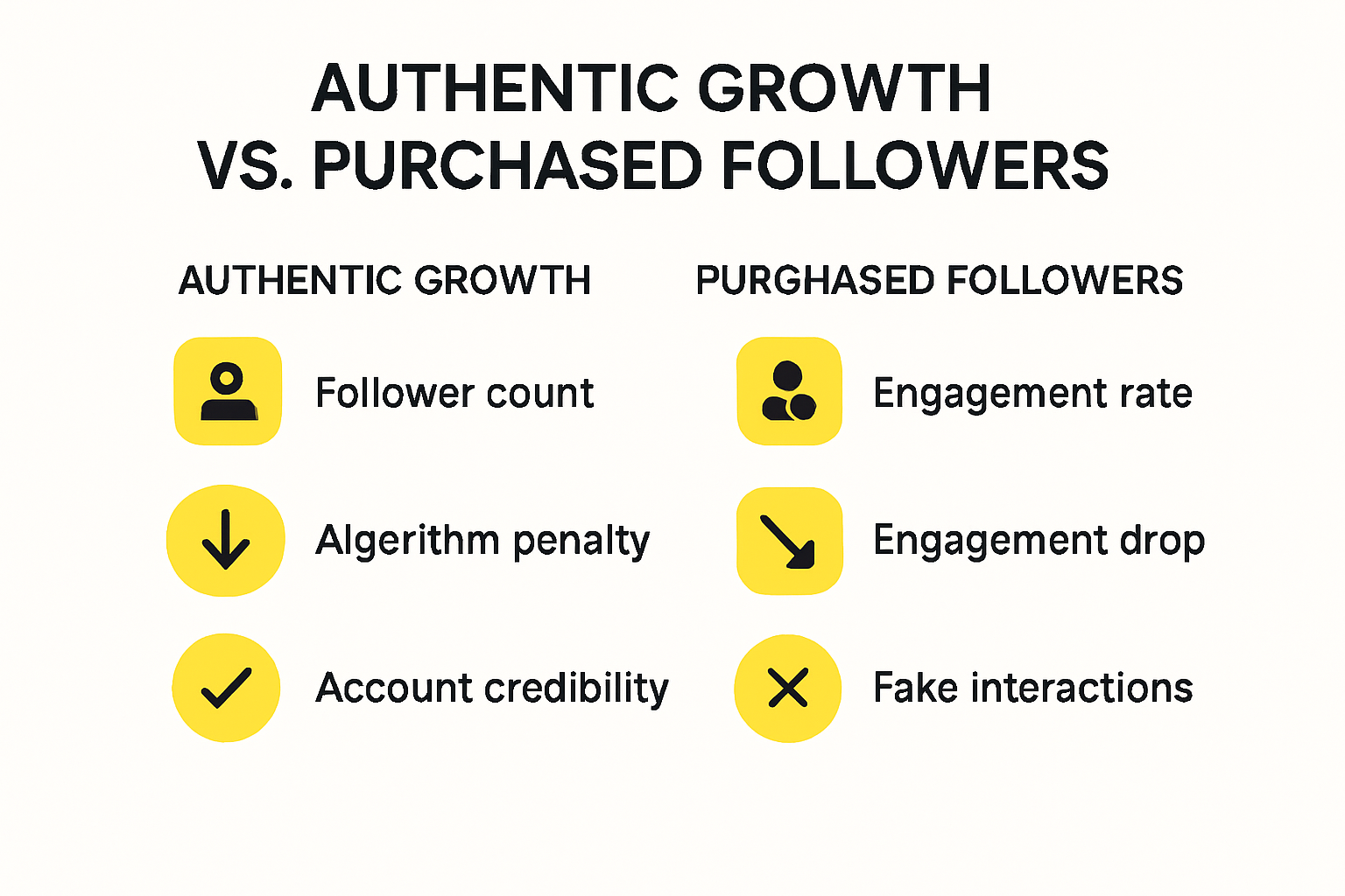 Instagram real vs fake follower growth infographic