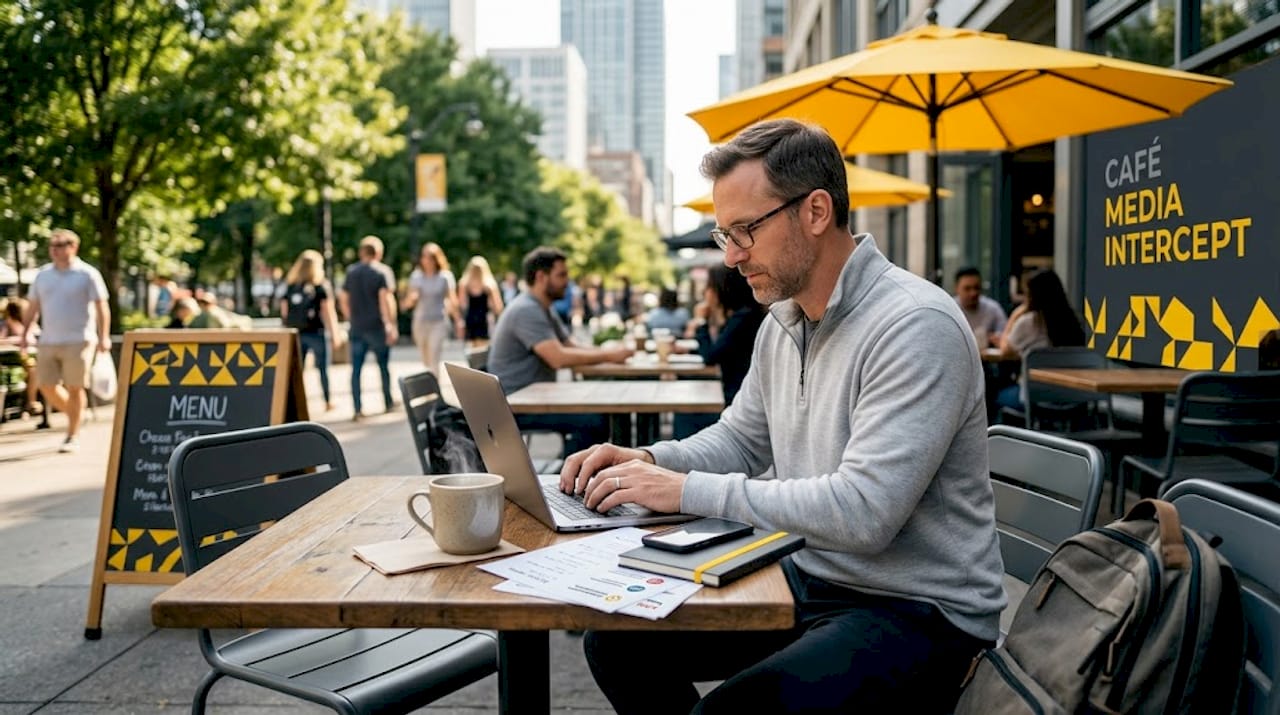 Professional pitching sponsorships in a local café