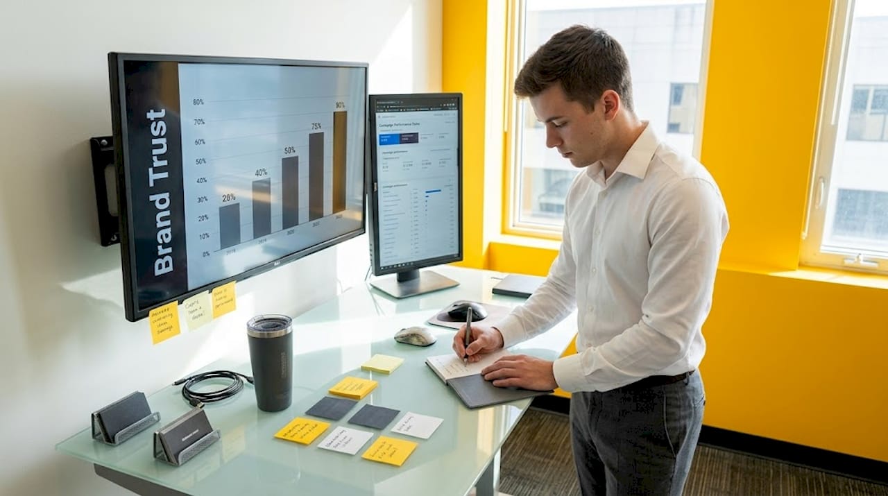 Analyst tracking ad campaign results