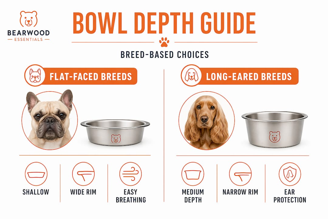 Infographic comparing bowl types by breed