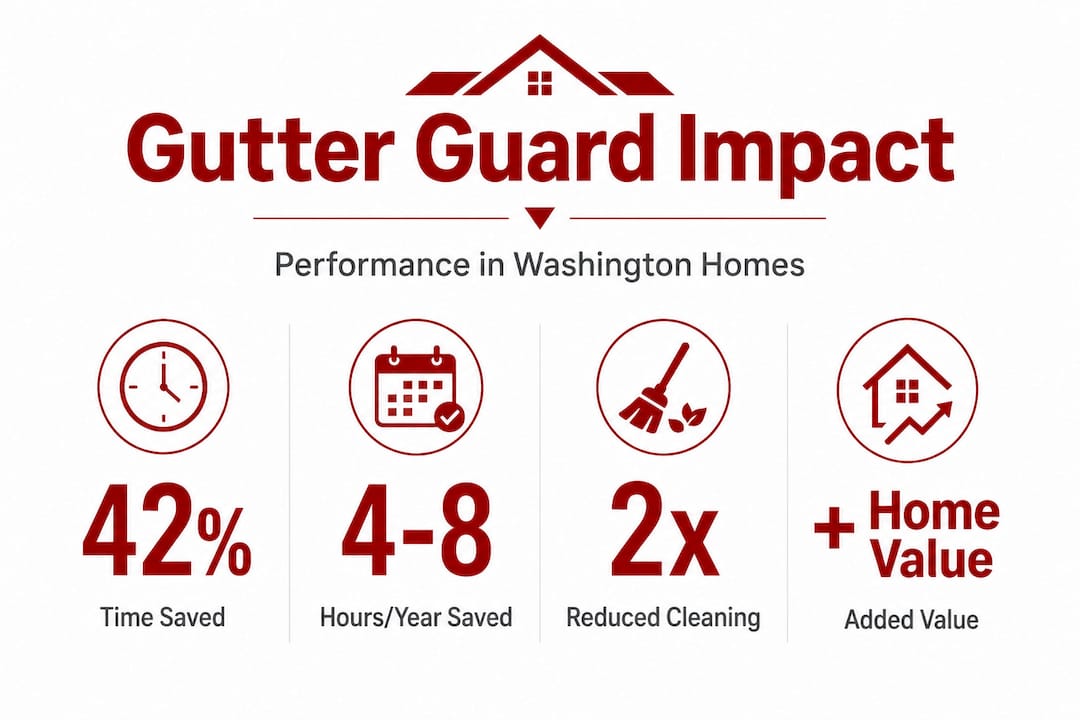 Infographic showing gutter guard impact in Washington homes