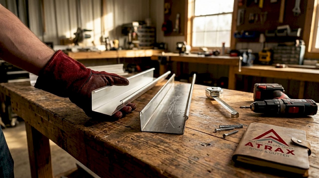 Comparing aluminum and steel gutter pieces