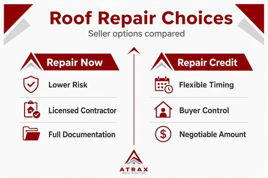 Infographic comparing repair and credit options