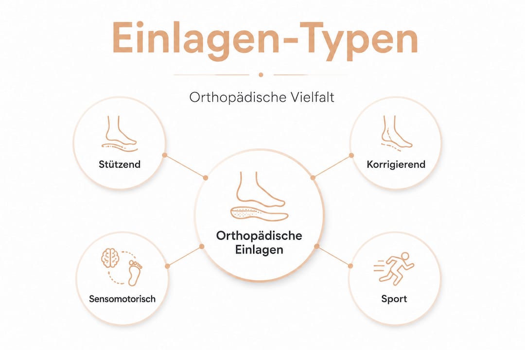 Grafik zur Übersicht der verschiedenen Einlagenarten und ihrer Anwendungsbereiche