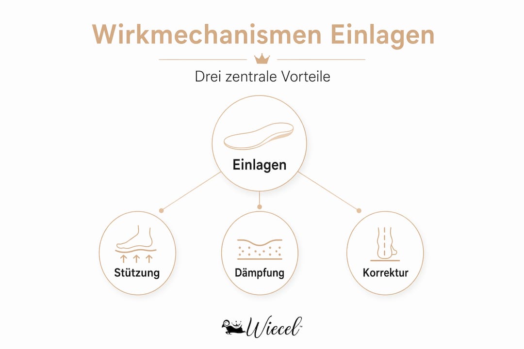 Infografik: Die wichtigsten Effekte orthopädischer Schuheinlagen