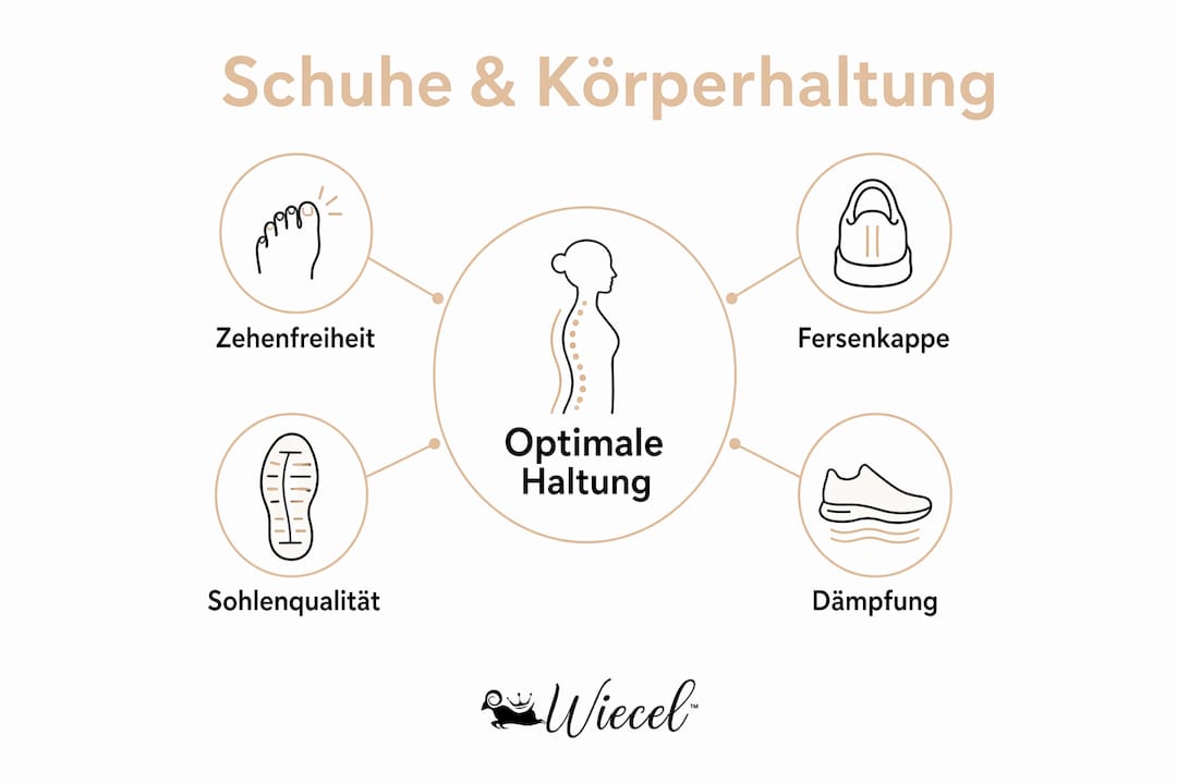Infografik: Die wichtigsten Zusammenhänge zwischen Schuhwerk und Körperhaltung
