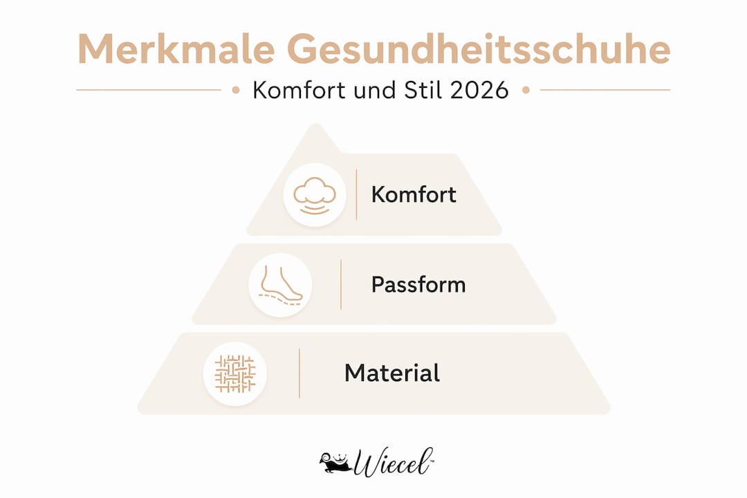 Die Infografik veranschaulicht, worauf es bei Gesundheitsschuhen wirklich ankommt.