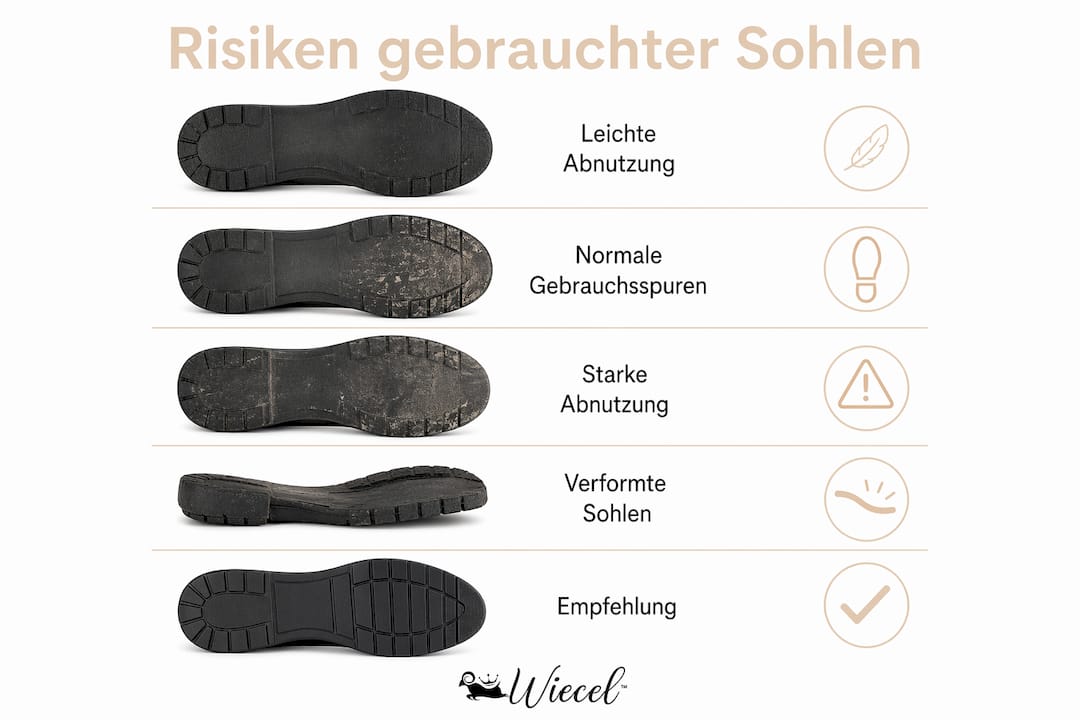 Infografik: Welche Gefahren entstehen durch abgelaufene Schuhsohlen?