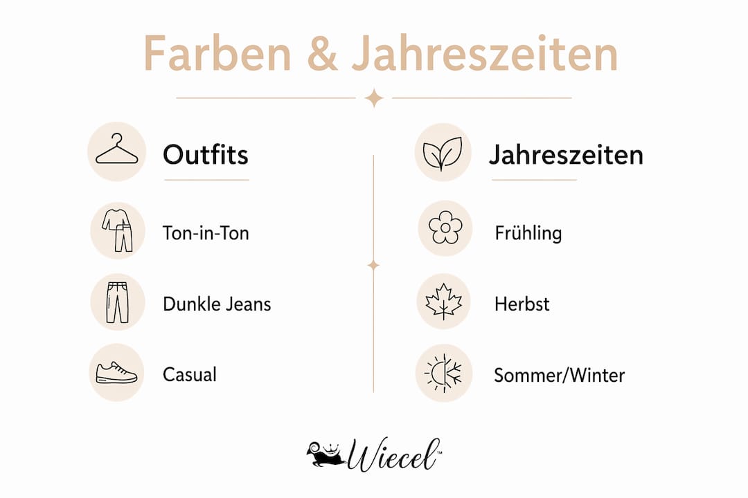 Übersicht: Welche Farben passen zu welcher Jahreszeit und wie kombiniert man sie am besten mit unterschiedlichen Outfits?