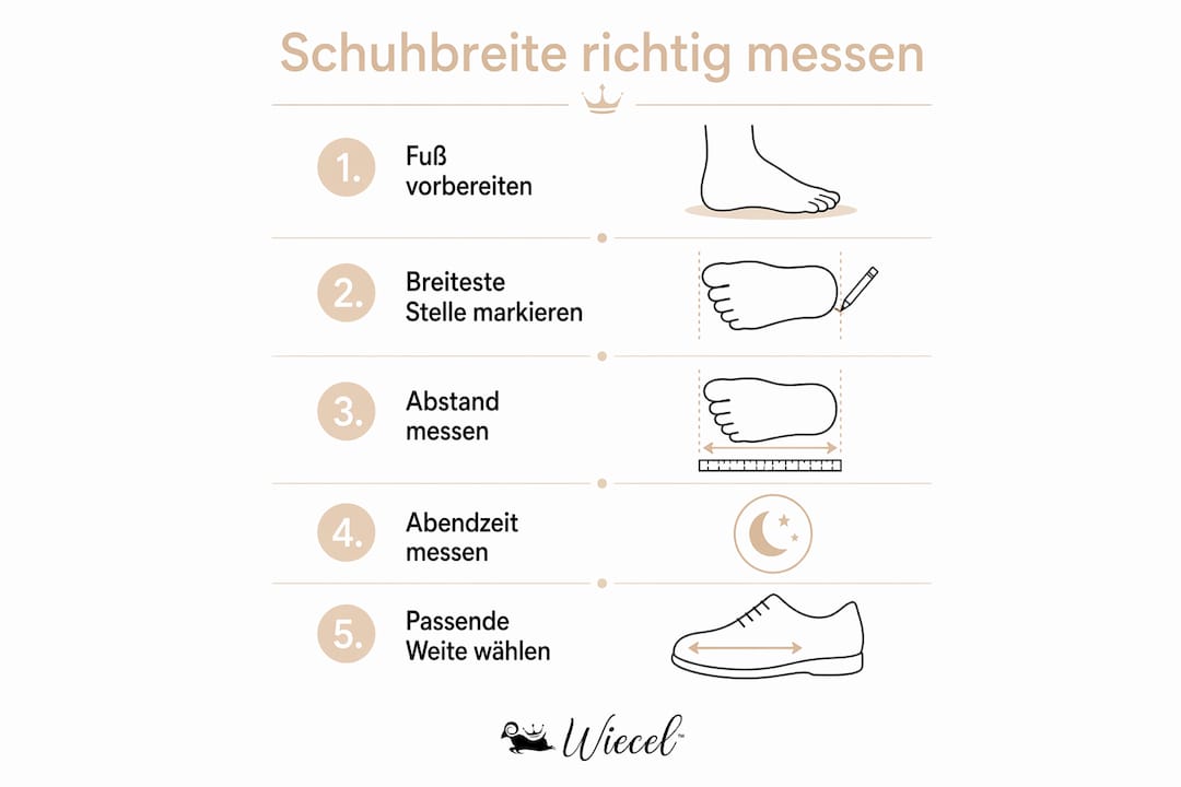 So messen Sie die richtige Schuhweite – eine anschauliche Infografik