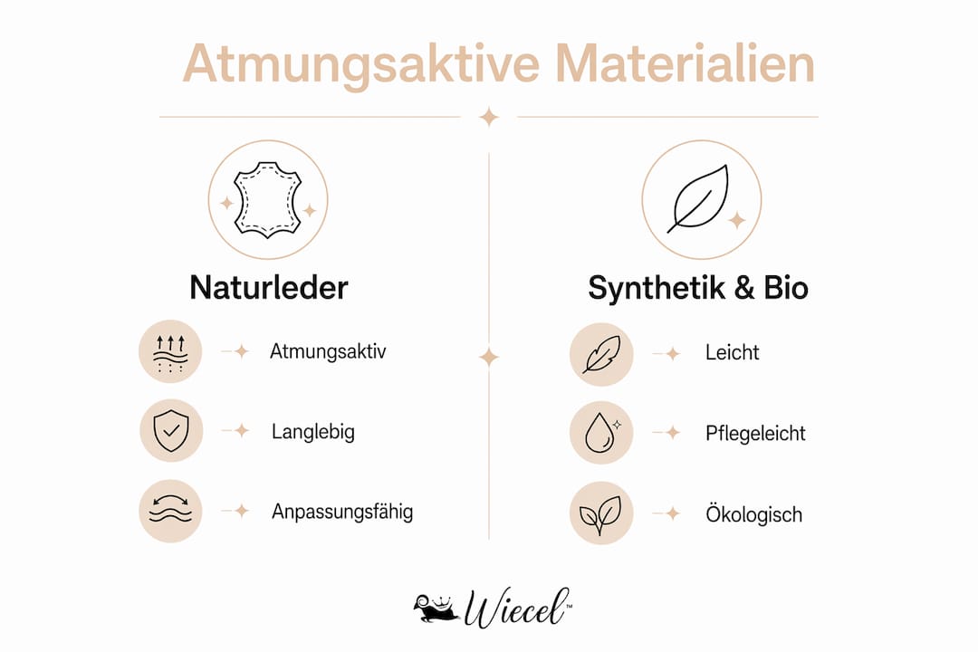 Infografik: Atmungsaktive Materialien im Vergleich