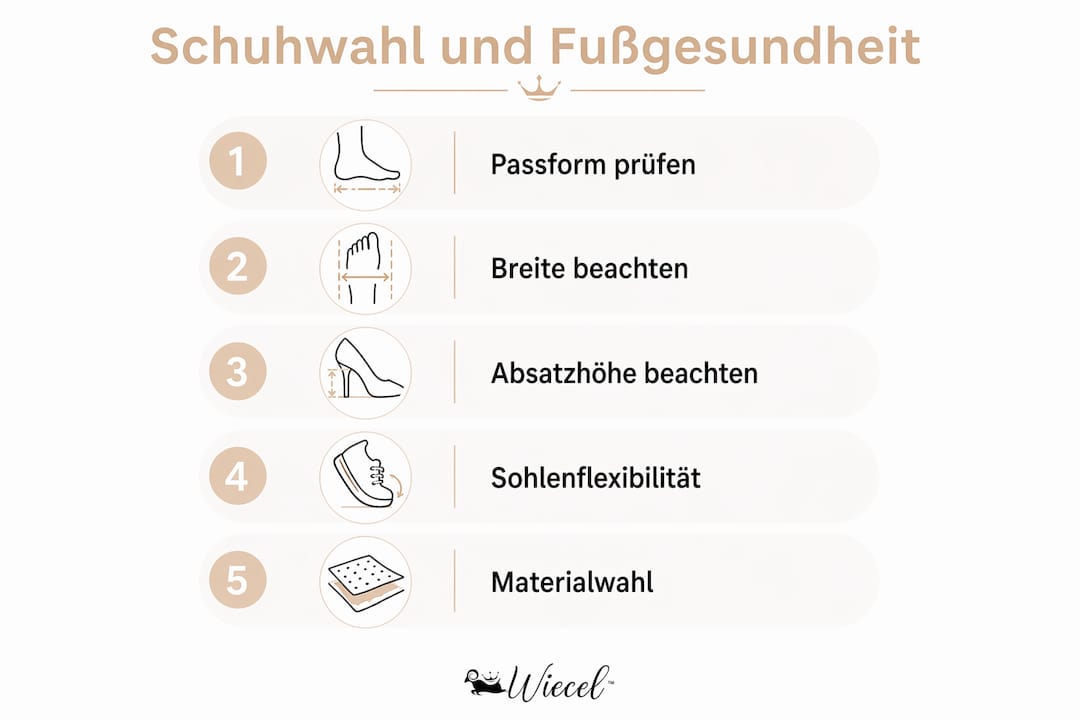 Infografik: Wie die Wahl der Schuhe unsere Fußgesundheit beeinflusst