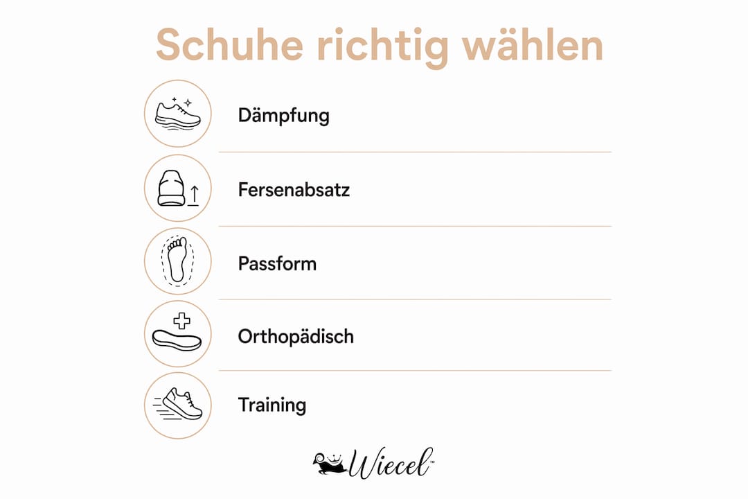 Übersicht: Welche Schuh-Eigenschaften unterstützen bei Problemen mit der Achillessehne?