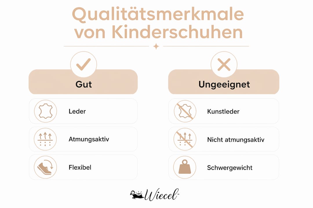 Infografik: Worauf es bei hochwertigen Kinderschuhen wirklich ankommt