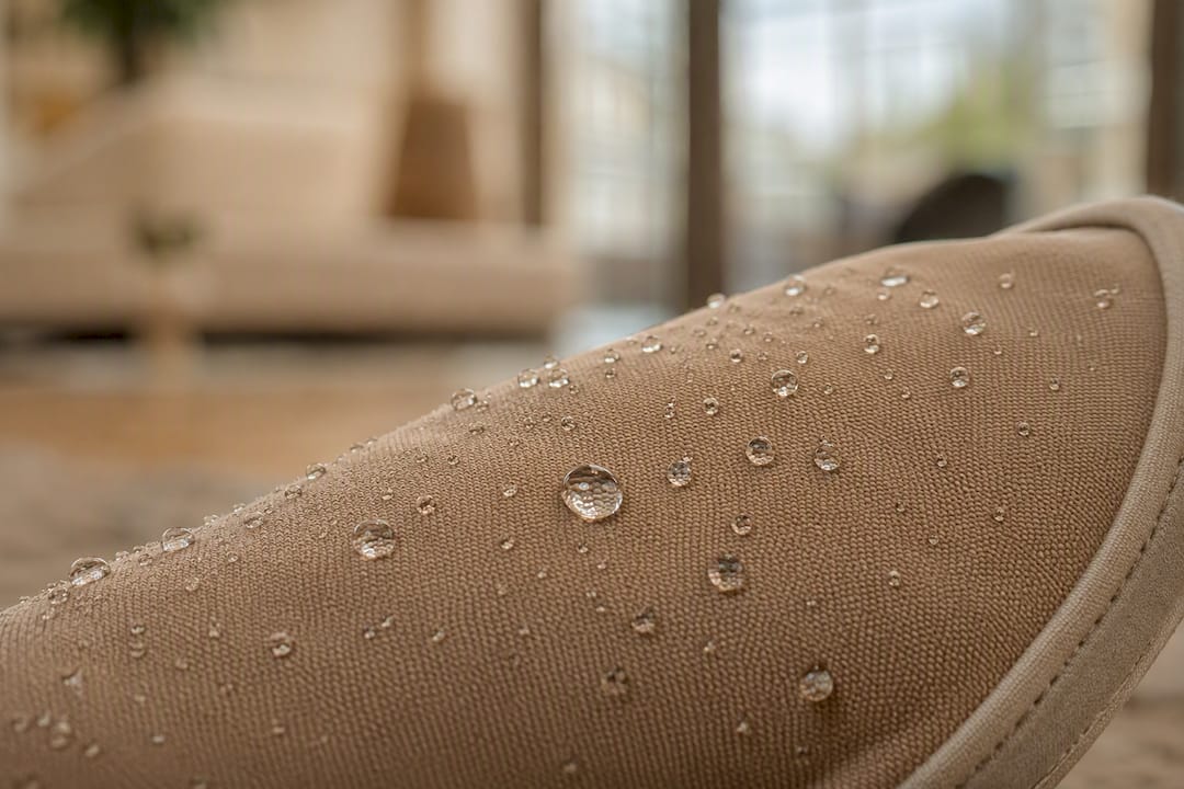 Wassertropfen auf Membranmaterial