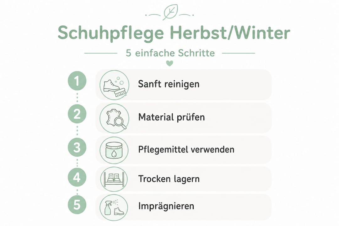 Schritt-für-Schritt-Anleitung: So pflegst du Kinderschuhe richtig (Infografik)