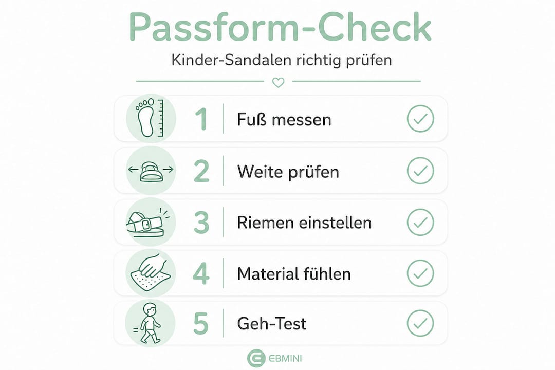 Infografik: So findest du die perfekte Passform bei Kindersandalen