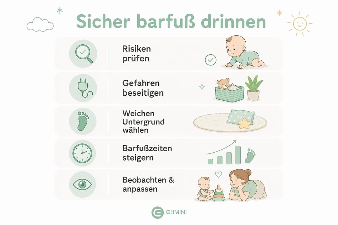 Schritt-für-Schritt-Anleitung: So läufst du sicher barfuß in deinen eigenen vier Wänden