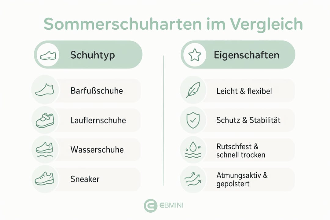 Infografik: Die beliebtesten Sommerschuhe im direkten Vergleich