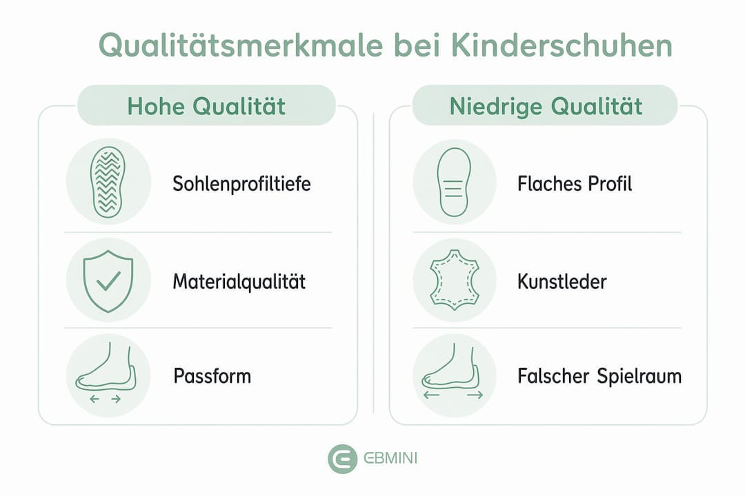 Infografik: Worauf es bei hochwertigen Kinderschuhen wirklich ankommt