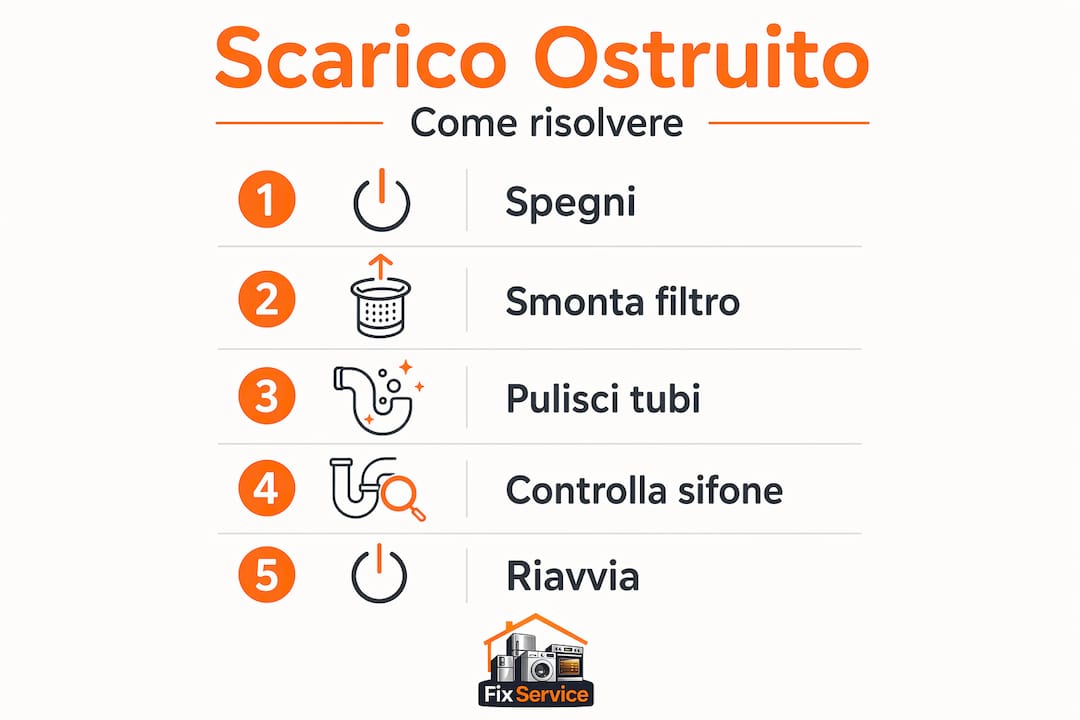 Guida illustrata: come intervenire se la lavastoviglie non scarica
