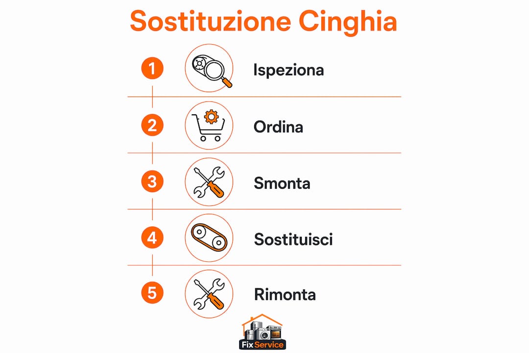 Guida illustrata: tutti i passaggi per cambiare la cinghia dell’asciugatrice