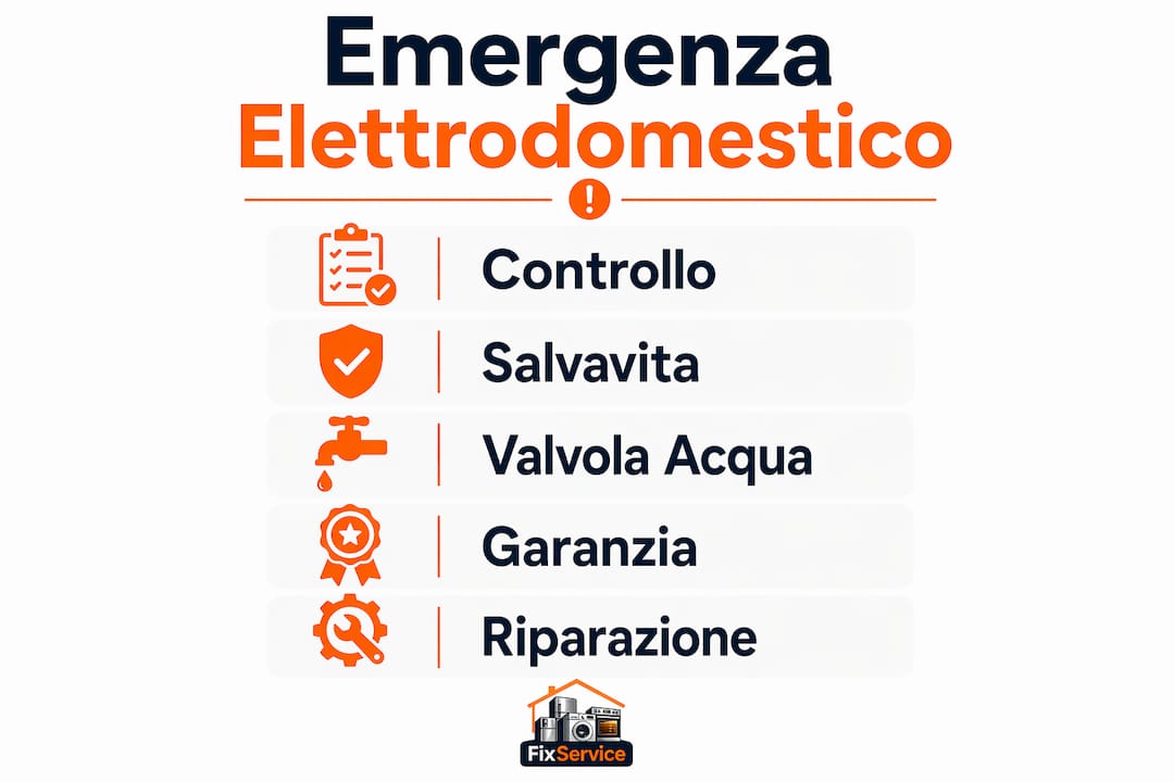 Infografica: cosa fare in caso di guasto improvviso di un elettrodomestico