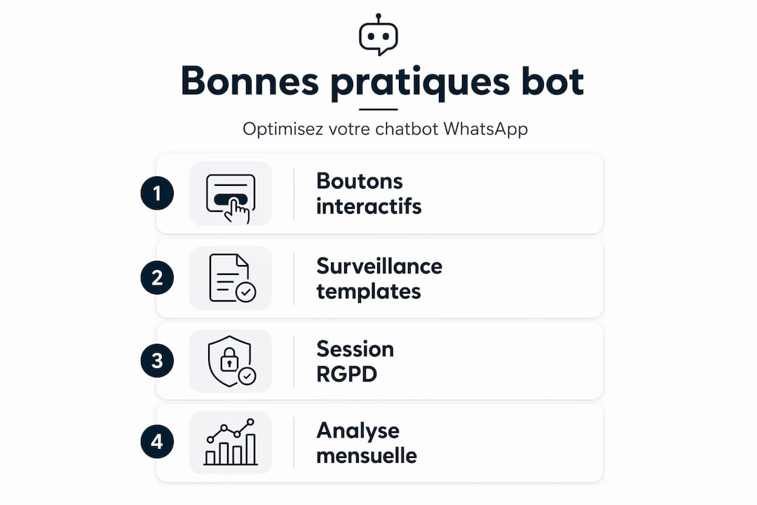 Guide illustré des meilleures pratiques pour optimiser l’utilisation d’un chatbot WhatsApp en entreprise