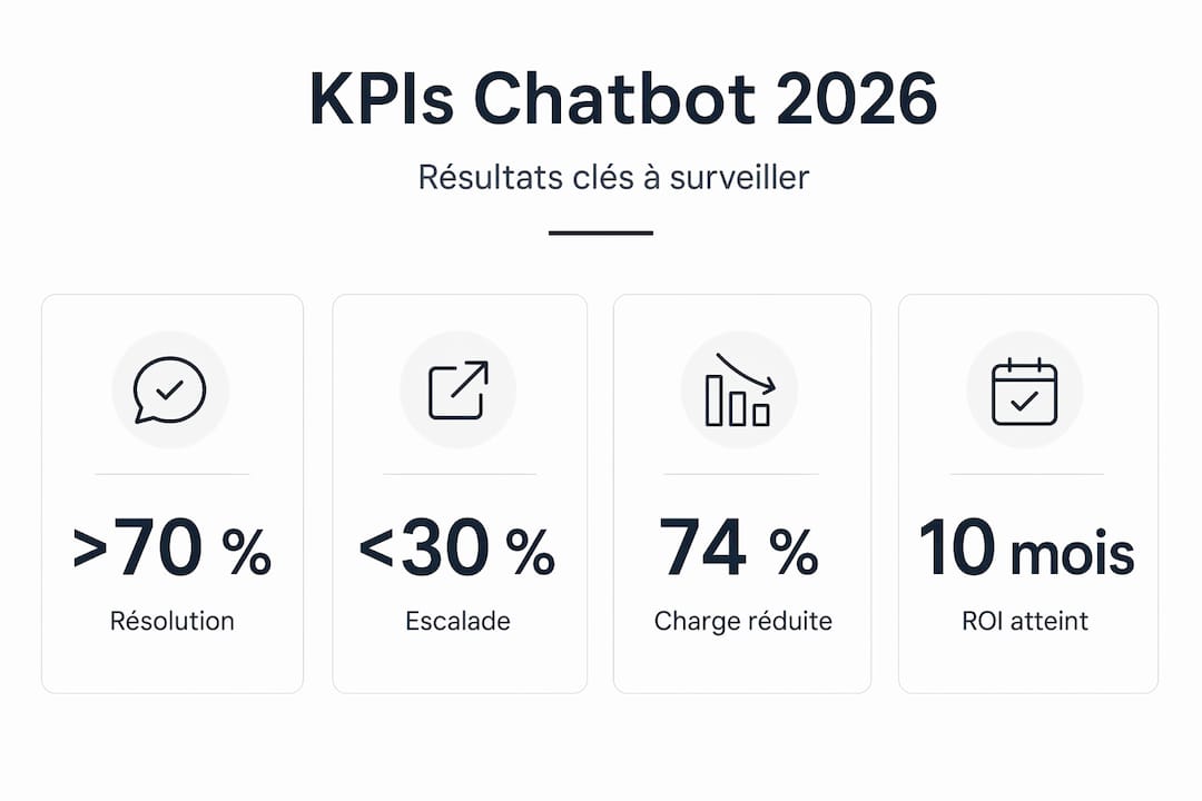 Infographie : les indicateurs clés de performance des chatbots en 2026