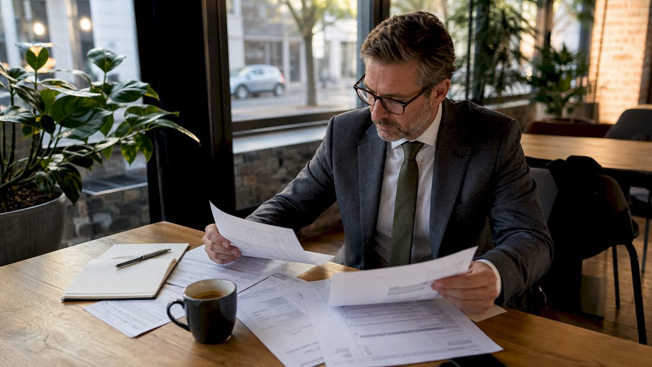 Un cadre passe en revue les documents de facturation générés automatiquement.