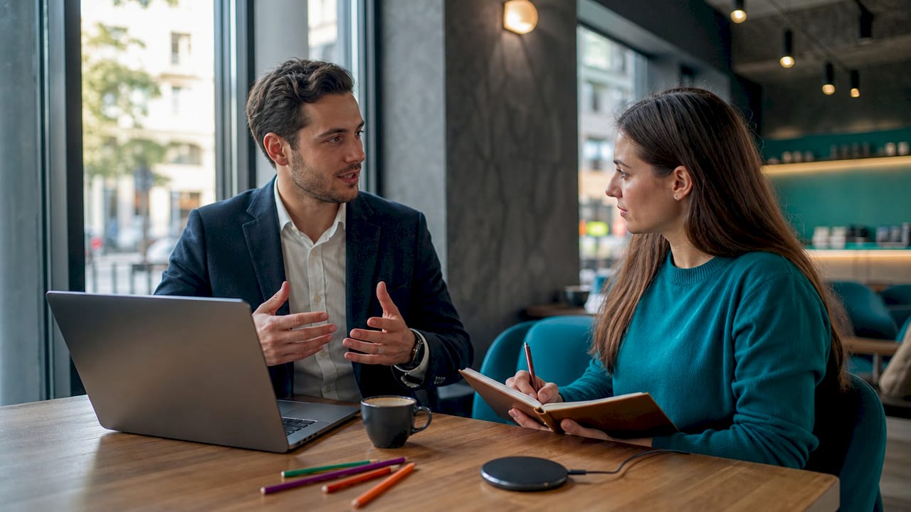 Échange professionnel autour des stratégies multicanales lors d’une réunion