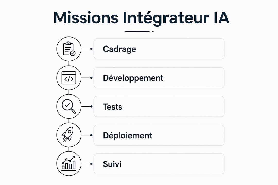 Découvrez en image les principales responsabilités de l’intégrateur IA