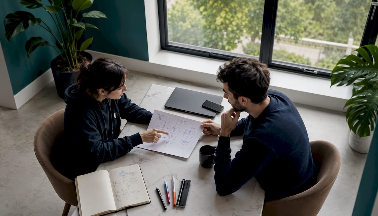 Des collègues échangent autour des différentes solutions logicielles dédiées à la gestion et au déploiement des modèles d'apprentissage automatique, en explorant notamment les frameworks MLOps les plus adaptés à leurs besoins.