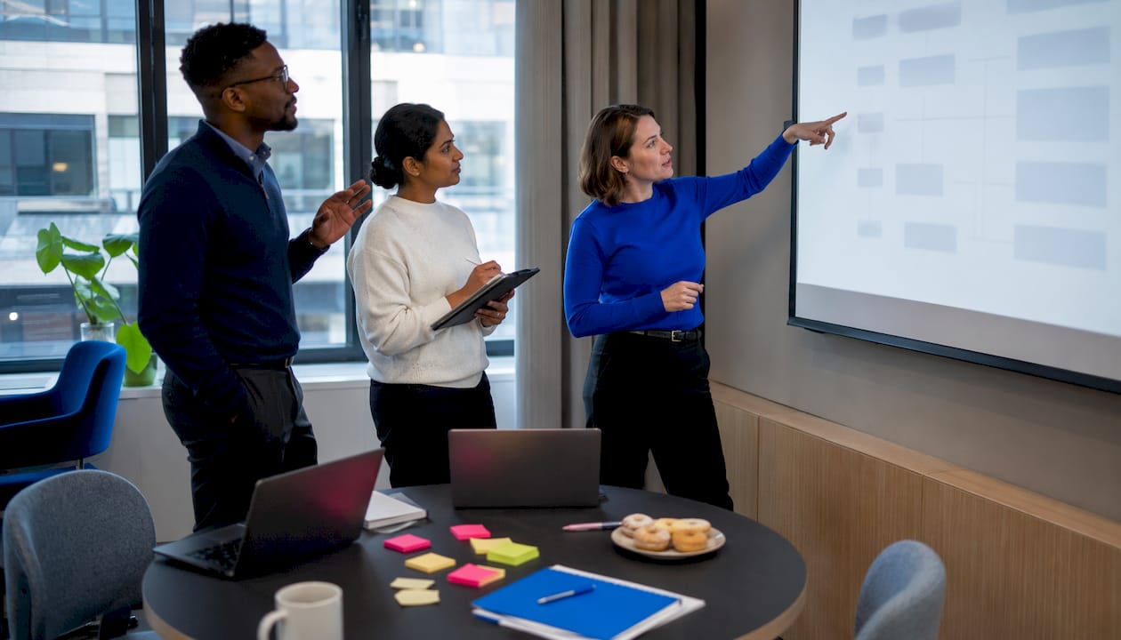 Team discussing vertical AI technology stack