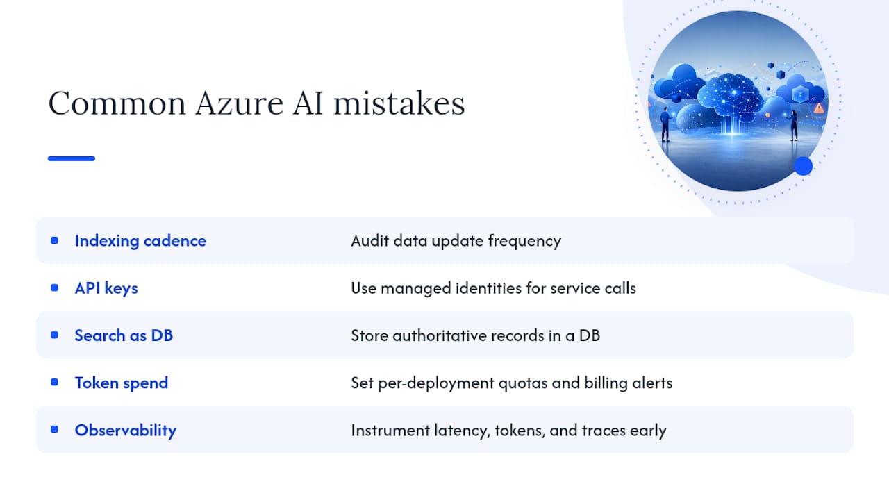 Where teams trip up on Azure AI integrations — overview diagram