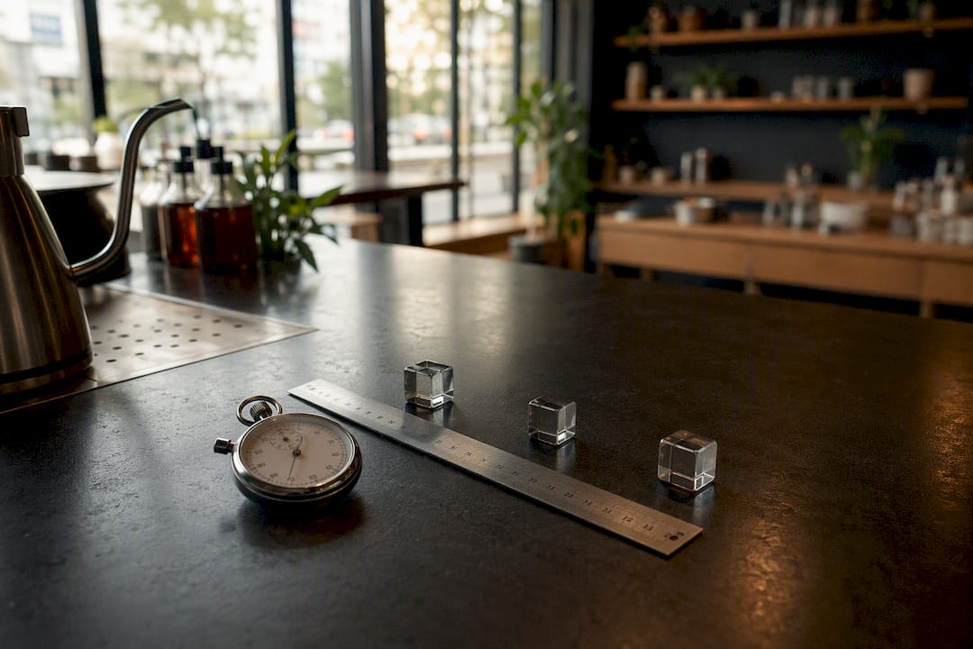 Outils de mesure d'affaires sur une table de conférence