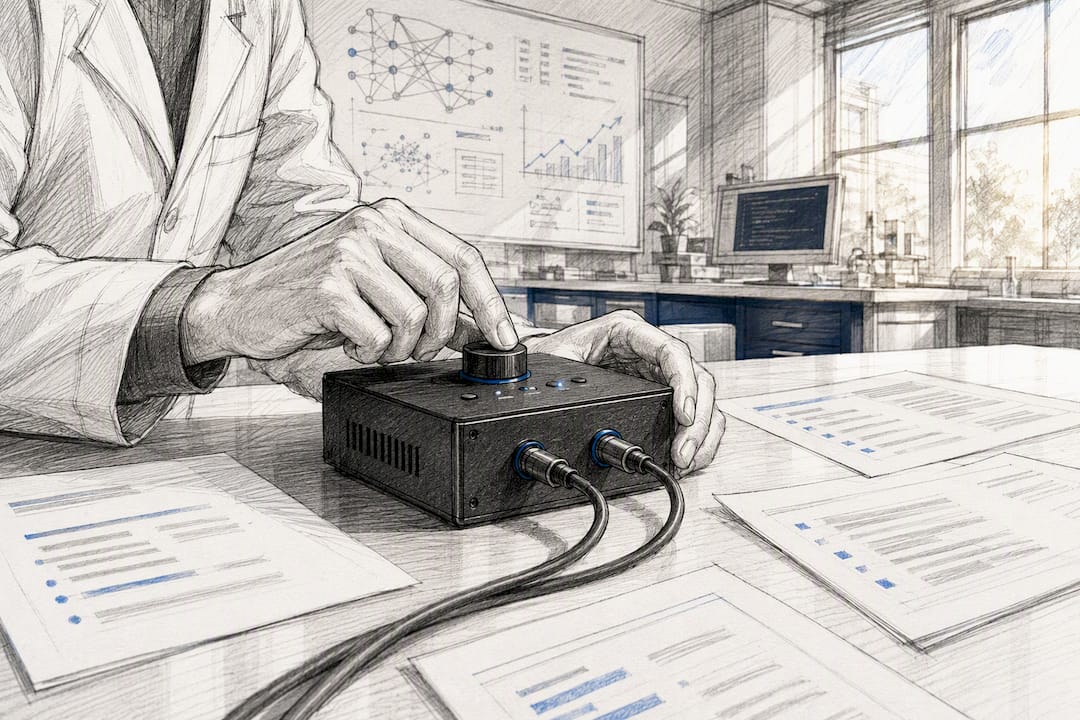 Hands adjusting anonymization testing device