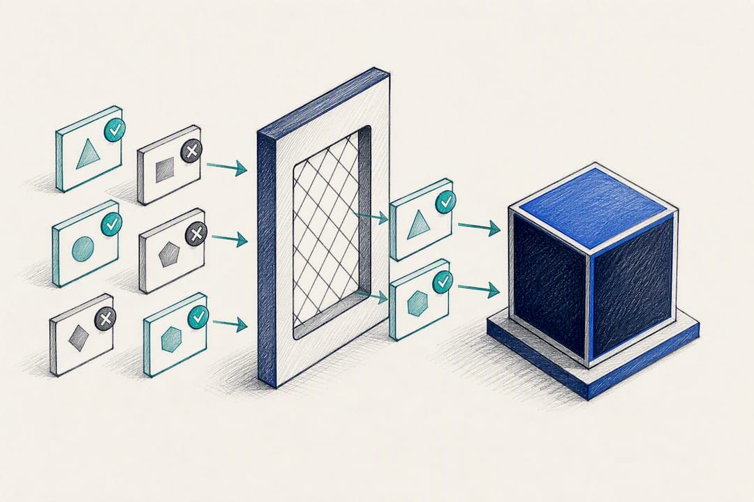 Permission filtering before chatbot retrieval