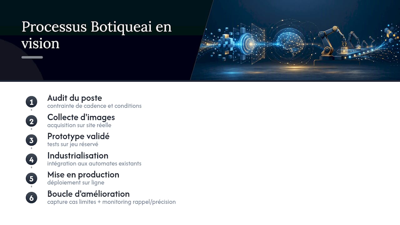 Comment Botiqueai construit une solution de vision industrielle fiable — overview diagram