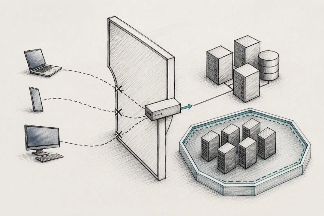 Segmented network protecting inference infrastructure