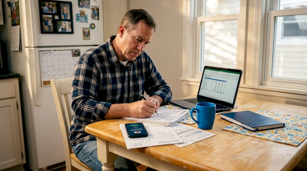 Homeowner reviewing repiping cost estimates