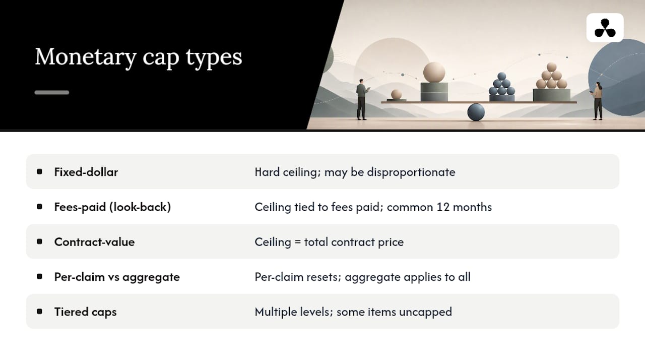 Monetary caps — overview diagram