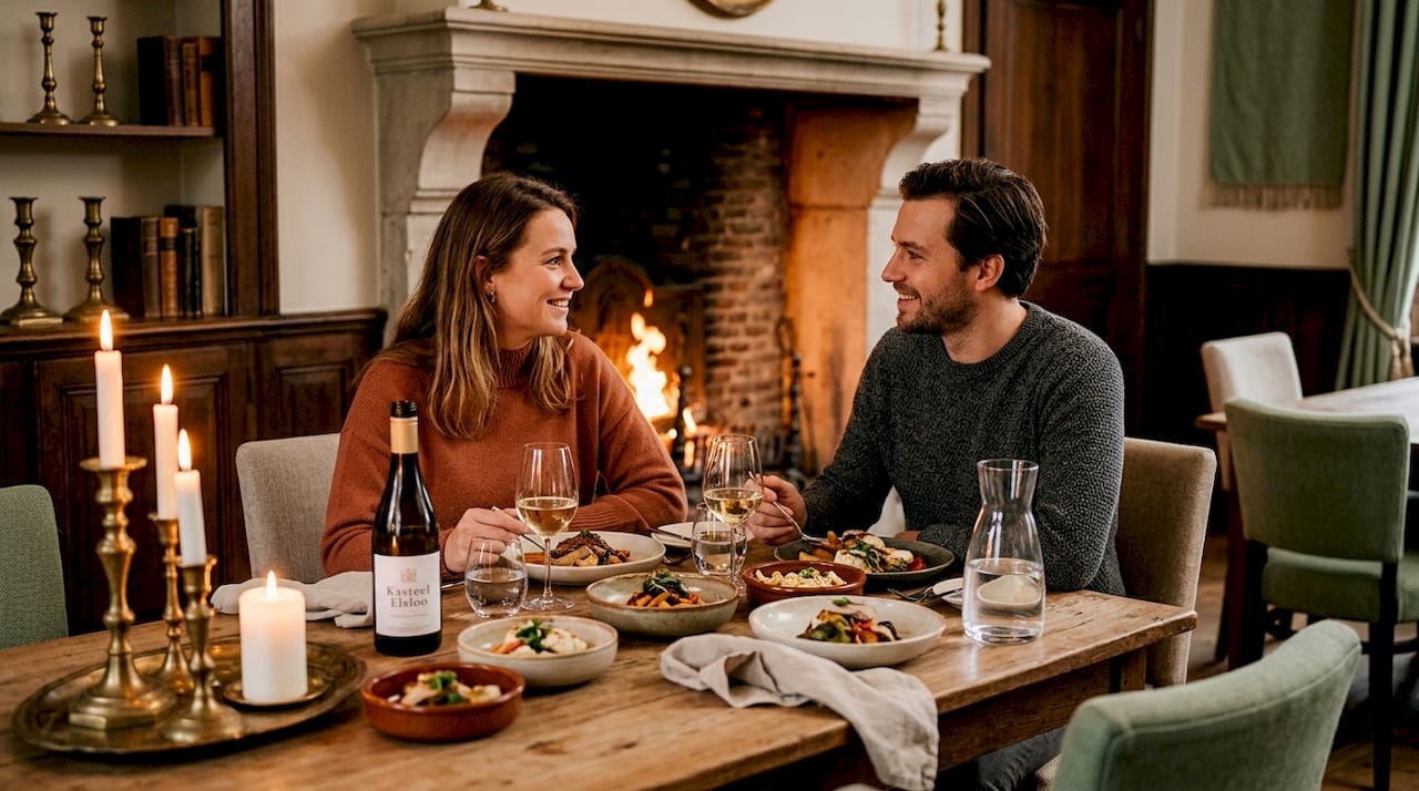 Geniet van een heerlijk diner in de sfeervolle eetzaal van het hotel.