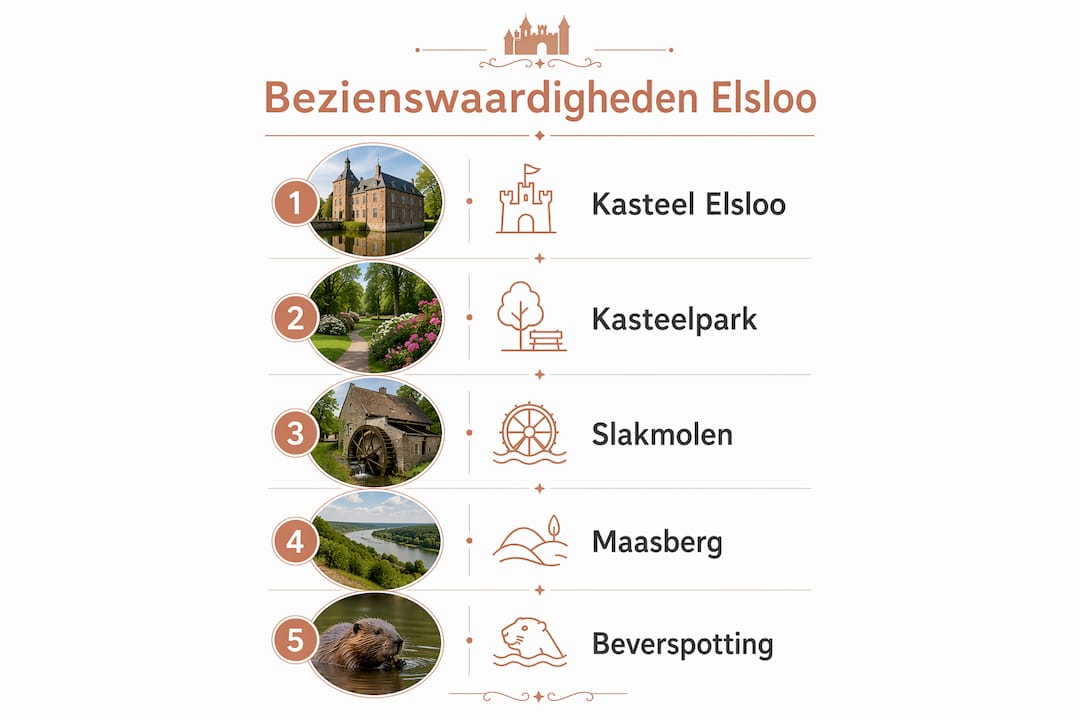 Overzicht van de mooiste highlights in Elsloo in één handige infographic